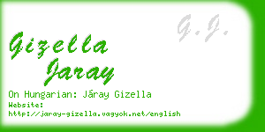 gizella jaray business card